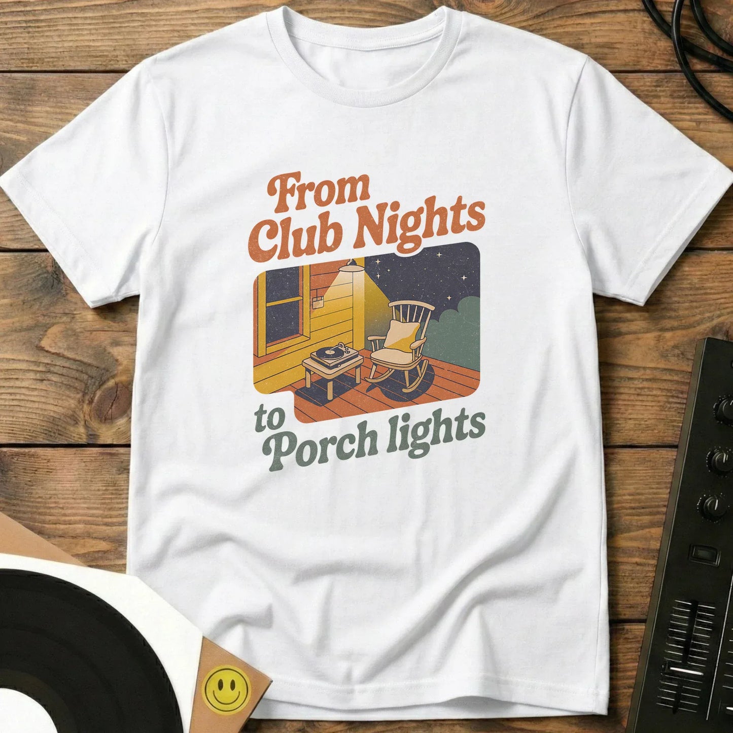 Club Nights, To Porch Lights T-Shirt White / S Club Nights, To Porch Lights T-Shirt