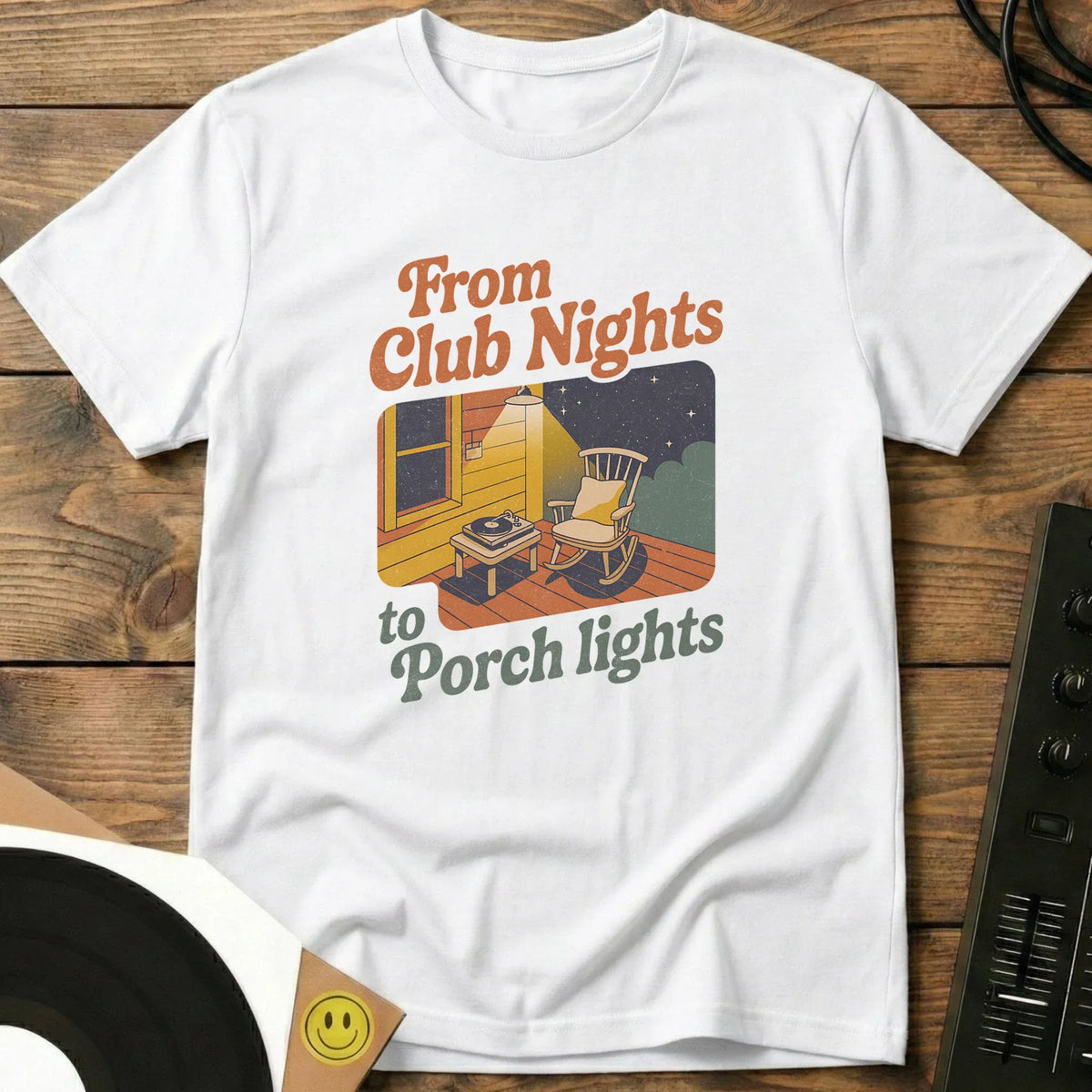 Club Nights, To Porch Lights T-Shirt White / S Club Nights, To Porch Lights T-Shirt