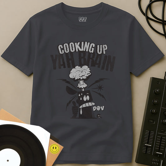 Cooking Up Yah Brain T-Shirt Charcoal / S Cooking Up Yah Brain - Unisex Short-sleeve T-Shirt