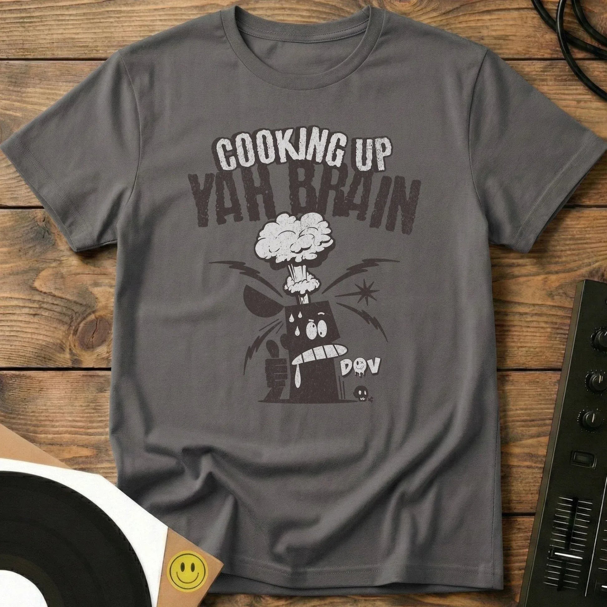 Cooking Up Yah Brain T-Shirt Charcoal / S Cooking Up Yah Brain - Unisex Short-sleeve T-Shirt