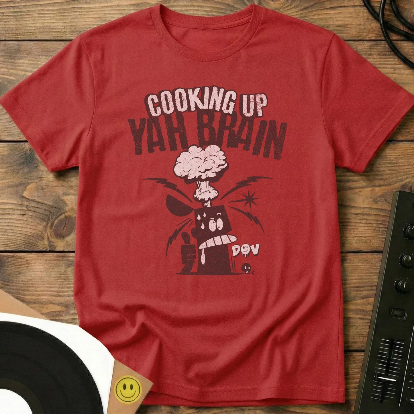 Cooking Up Yah Brain T-Shirt Red / S Cooking Up Yah Brain - Unisex Short-sleeve T-Shirt