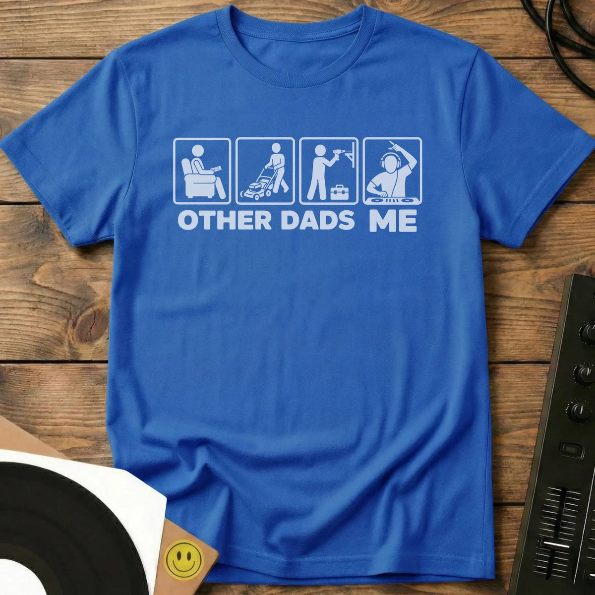 Cooler Than Other Dads Lineup t-shirt in Royal