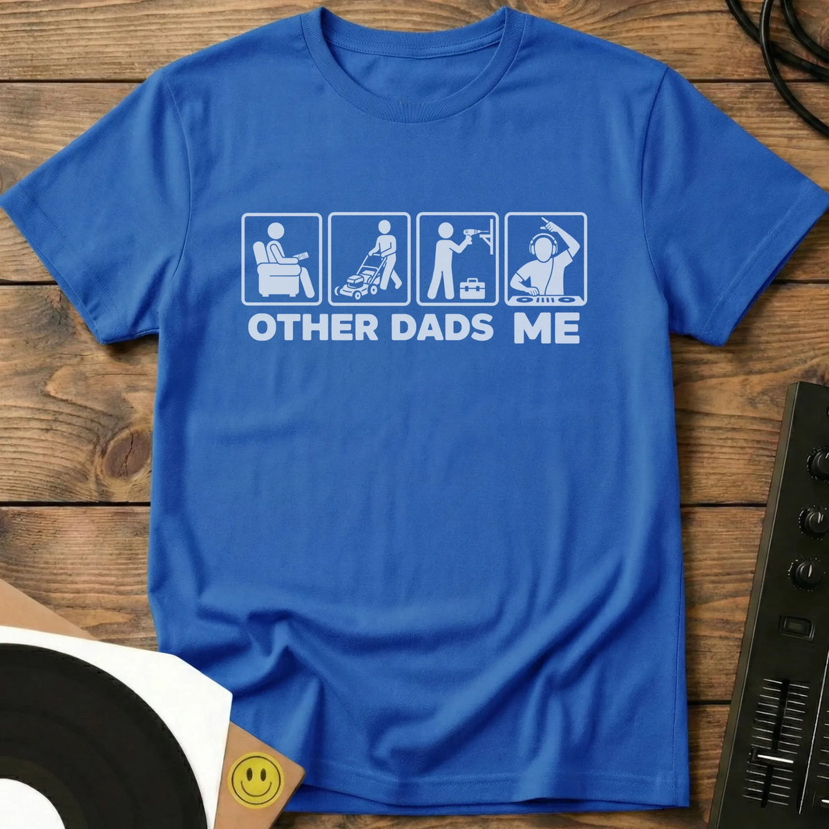 Cooler Than Other Dads Lineup T-Shirt Royal / S Cooler Than Other Dads Lineup T-Shirt