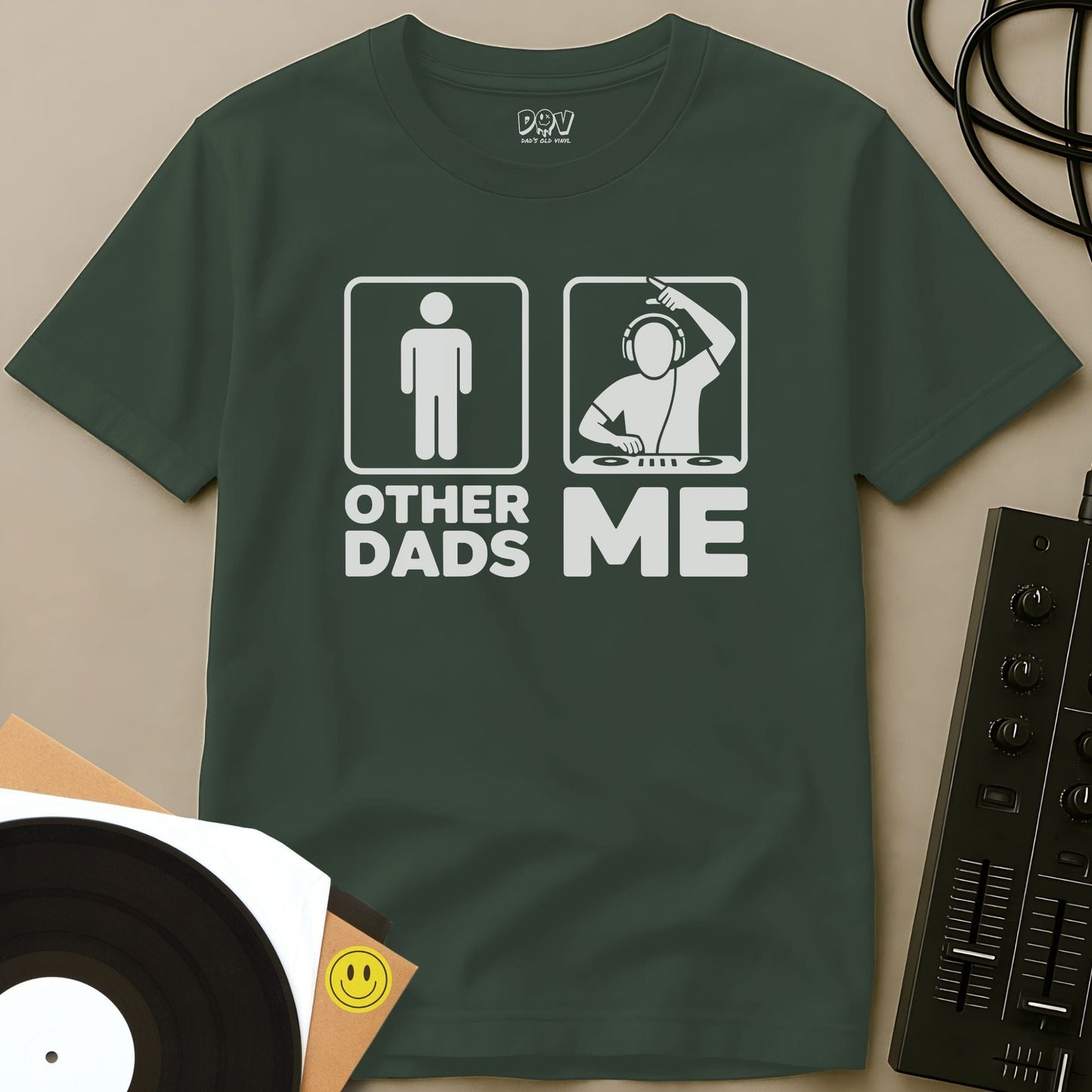 Cooler Than Other Dads T-Shirt Military Green / S Cooler Than Other Dads T-Shirt