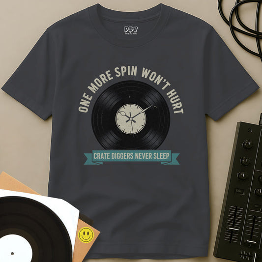 Crate Diggers Never Sleep T-Shirt Charcoal / S Crate Diggers Never Sleep T-Shirt
