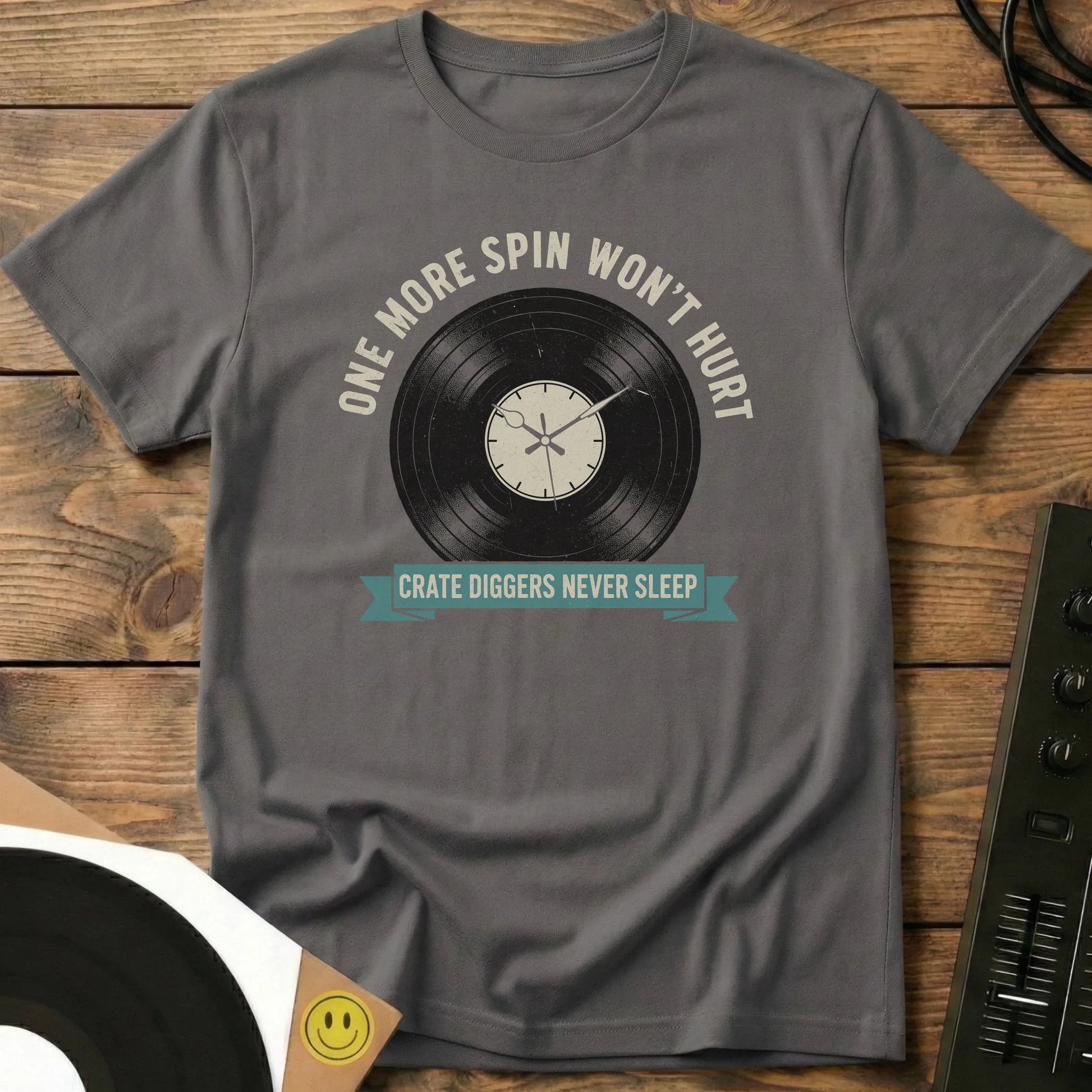 Crate Diggers Never Sleep T-Shirt Charcoal / S Crate Diggers Never Sleep T-Shirt