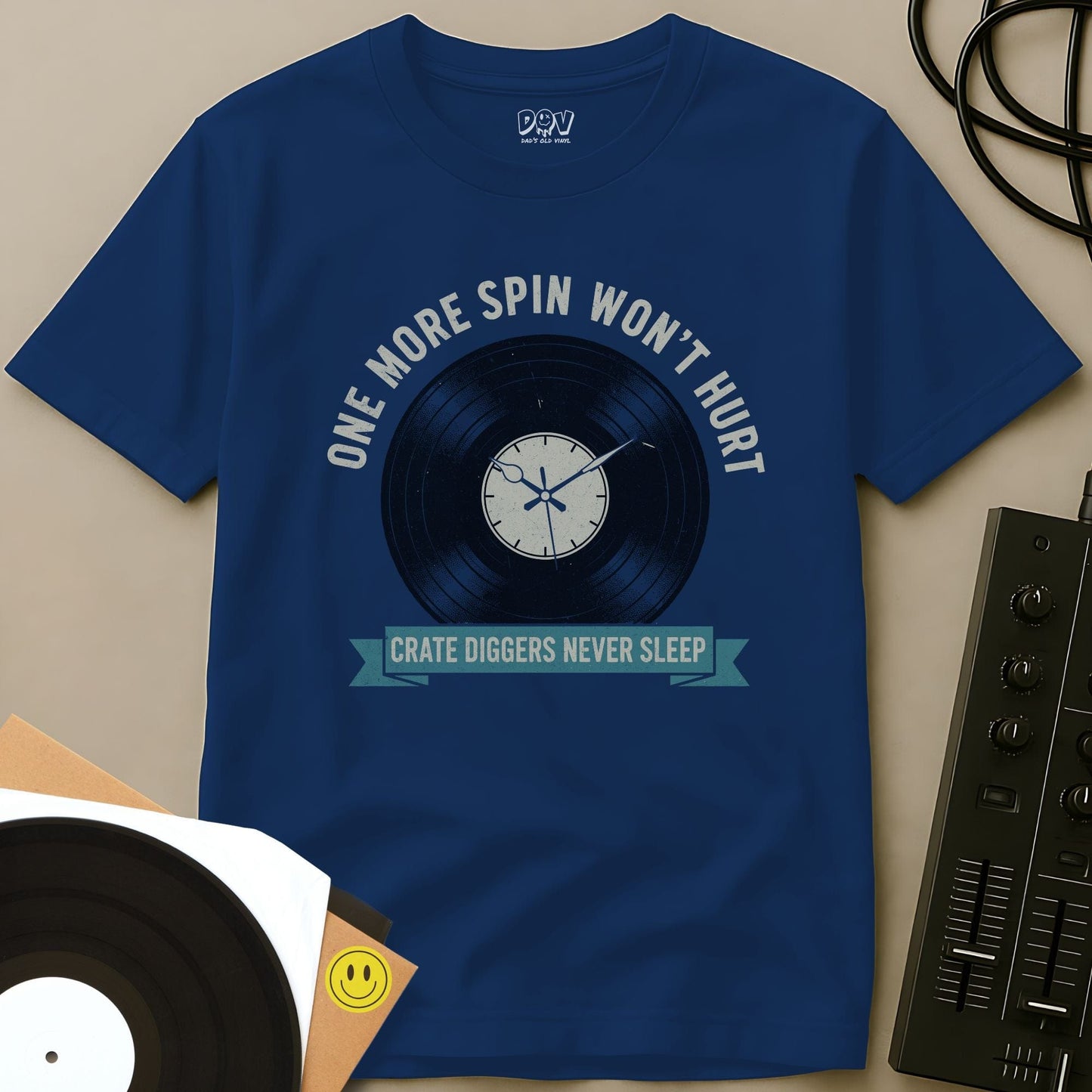 Crate Diggers Never Sleep T-Shirt Royal / S Crate Diggers Never Sleep T-Shirt