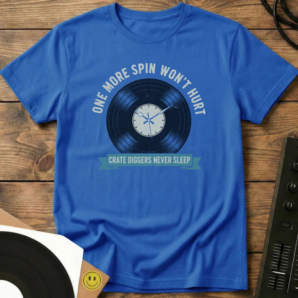 Crate Diggers Never Sleep T-Shirt Royal / S Crate Diggers Never Sleep T-Shirt
