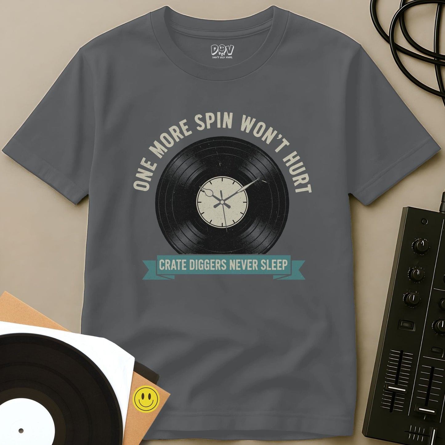 Crate Diggers Never Sleep T-Shirt Sport Grey / S Crate Diggers Never Sleep T-Shirt