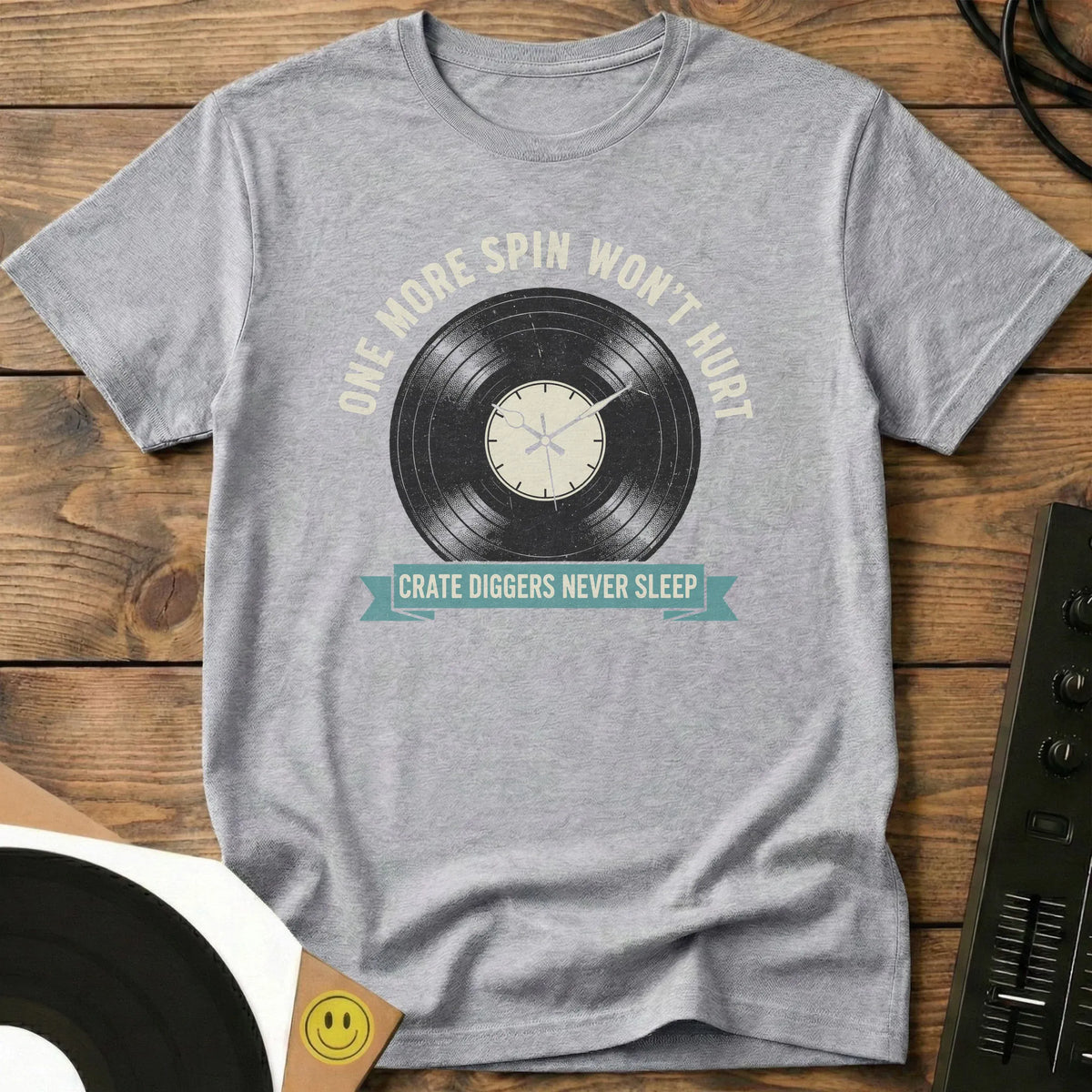 Crate Diggers Never Sleep T-Shirt Sport Grey / S Crate Diggers Never Sleep T-Shirt