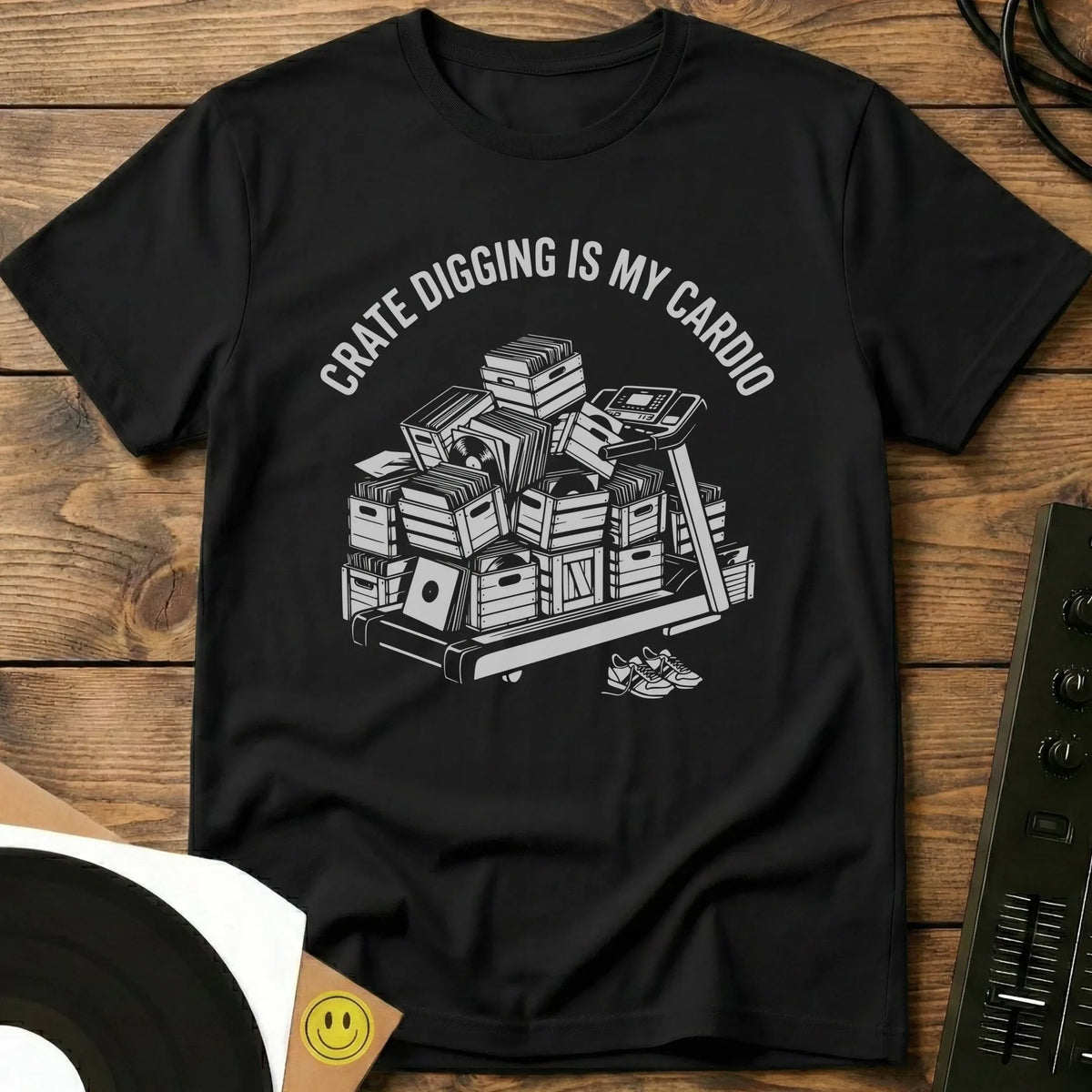 Crate Digging Cardio T-Shirt Black / S Crate Digging Cardio T-Shirt