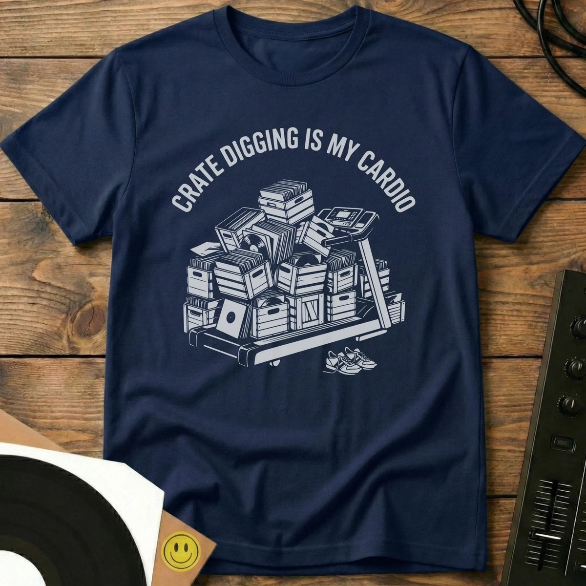 Crate Digging Cardio T-Shirt Navy / S Crate Digging Cardio T-Shirt
