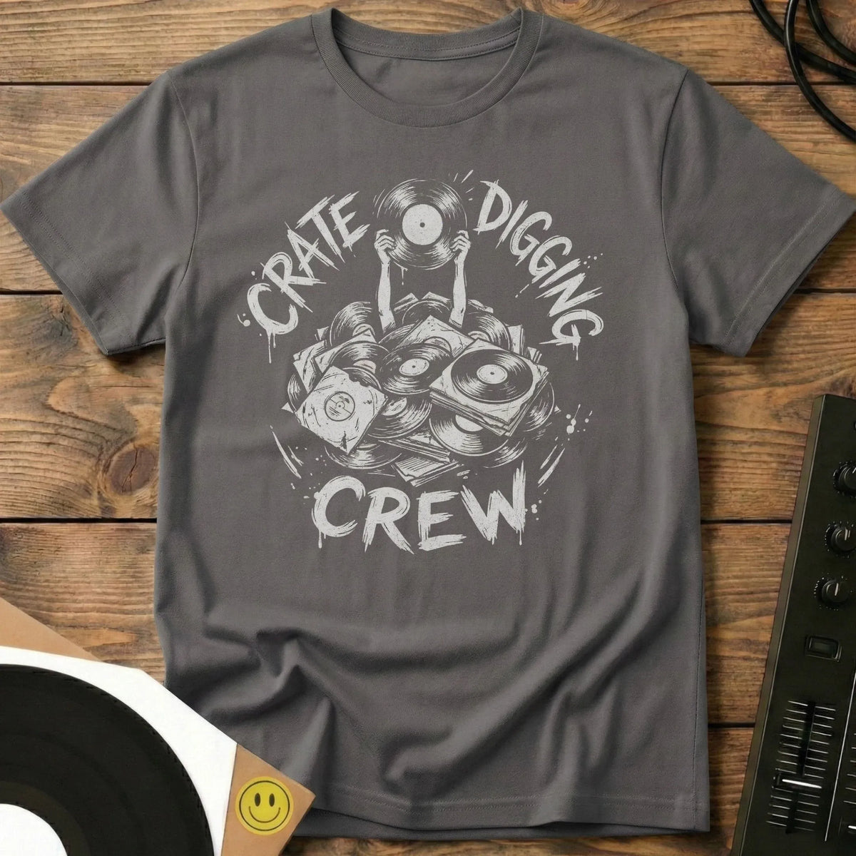 Crate Digging Crew T-Shirt Charcoal / S Crate Digging Crew T-Shirt