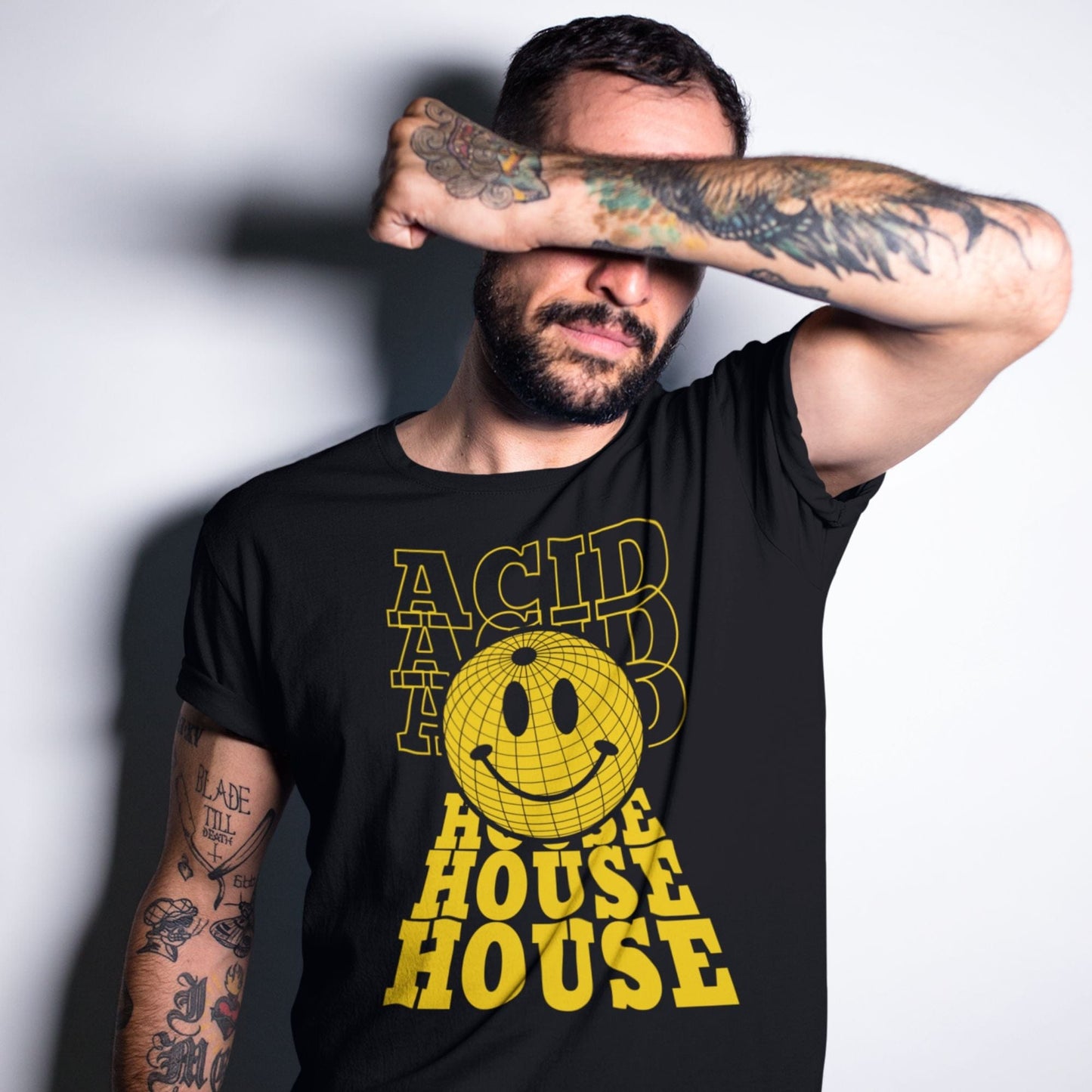 Dad's Old Vinyl Acid House Globe T-Shirt