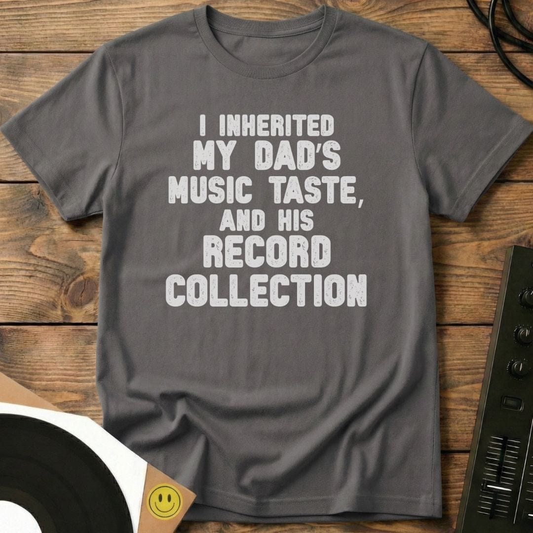 Dad's Record Collectionl T-Shirt Charcoal / S Dad's Record Collectionl T-Shirt