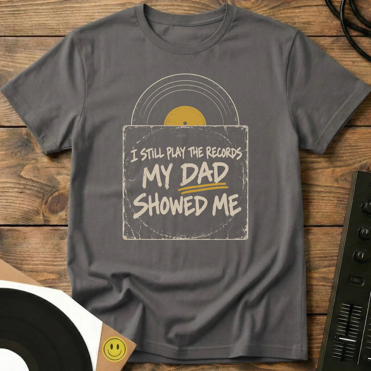 Dad Showed Me T-Shirt Charcoal / S Dad Showed Me T-Shirt