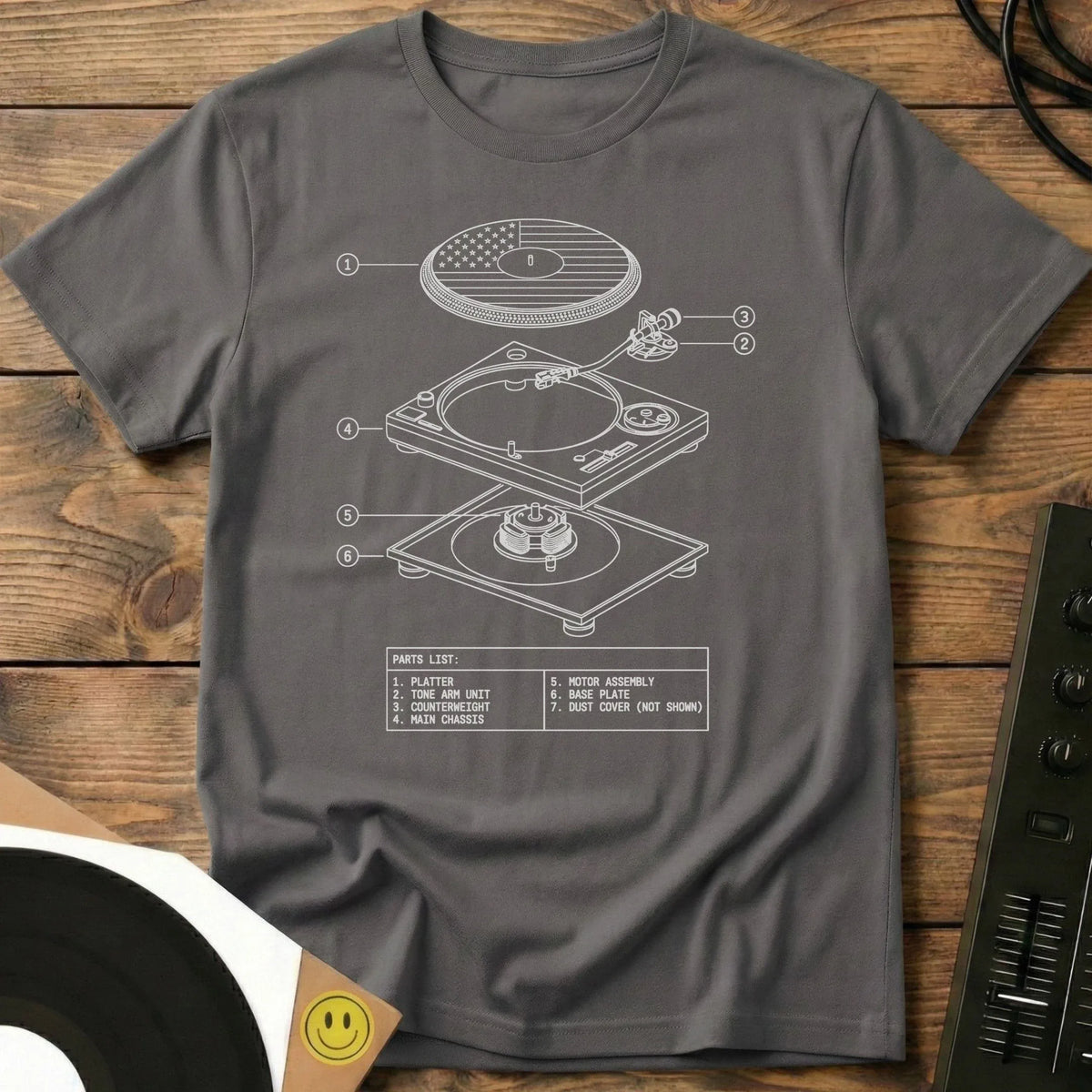 Deck Plan USA Edition T-Shirt Charcoal / S Deck Plan USA Edition T-Shirt