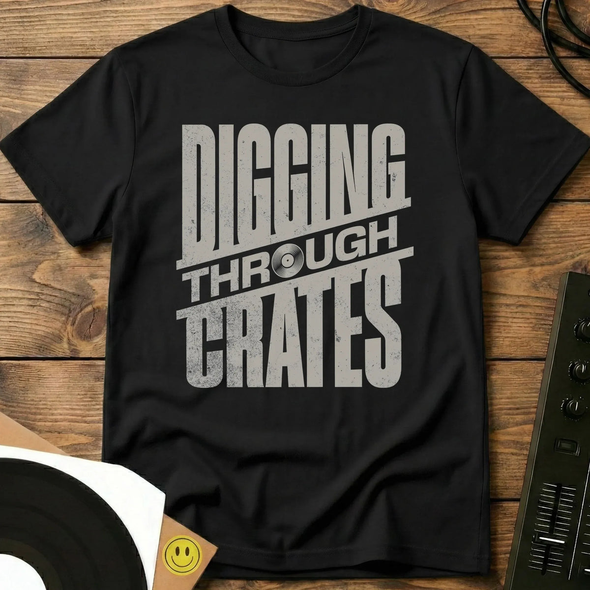 Digging Through Crates T-Shirt Black / S Digging Through Crates T-Shirt