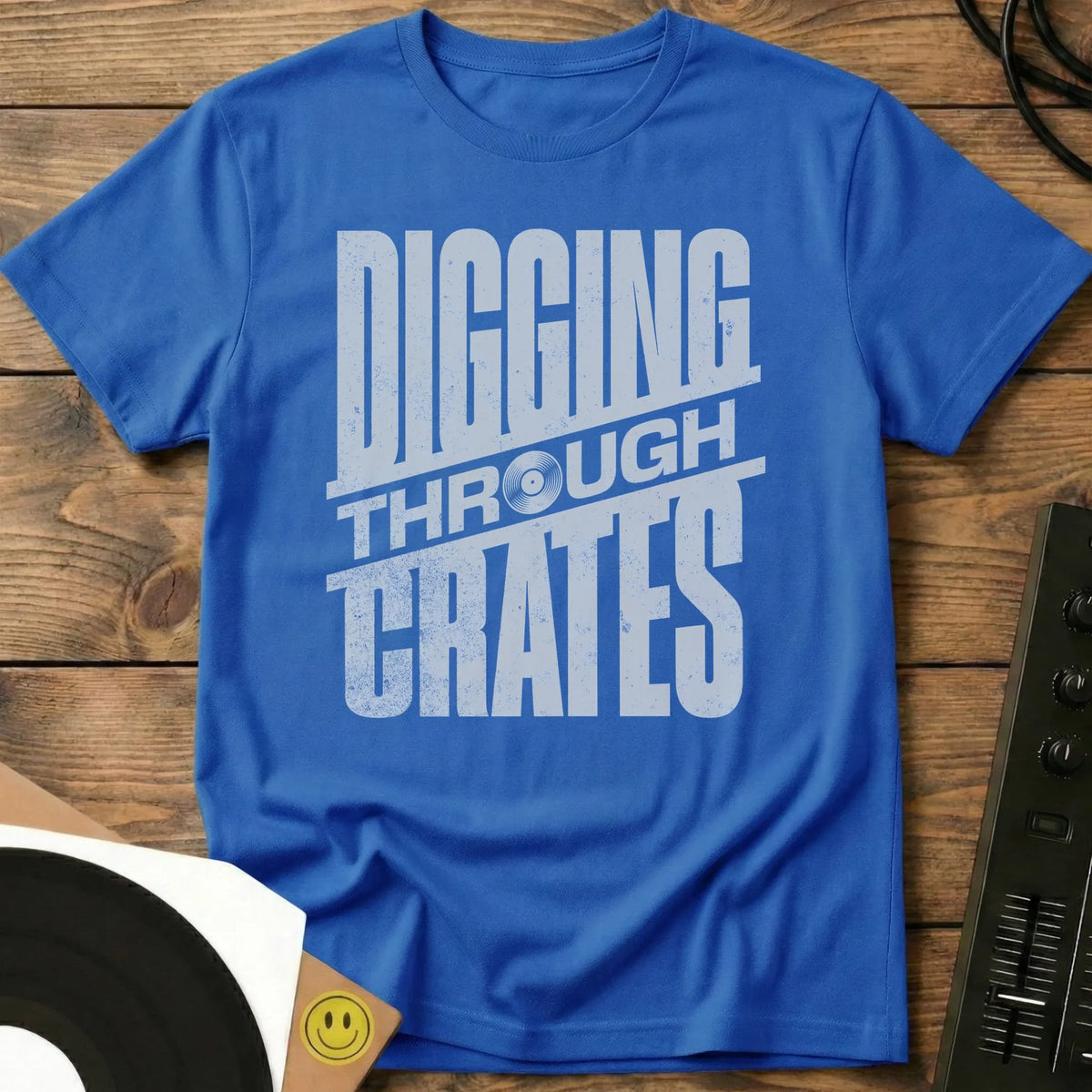 Digging Through Crates T-Shirt Royal / S Digging Through Crates T-Shirt
