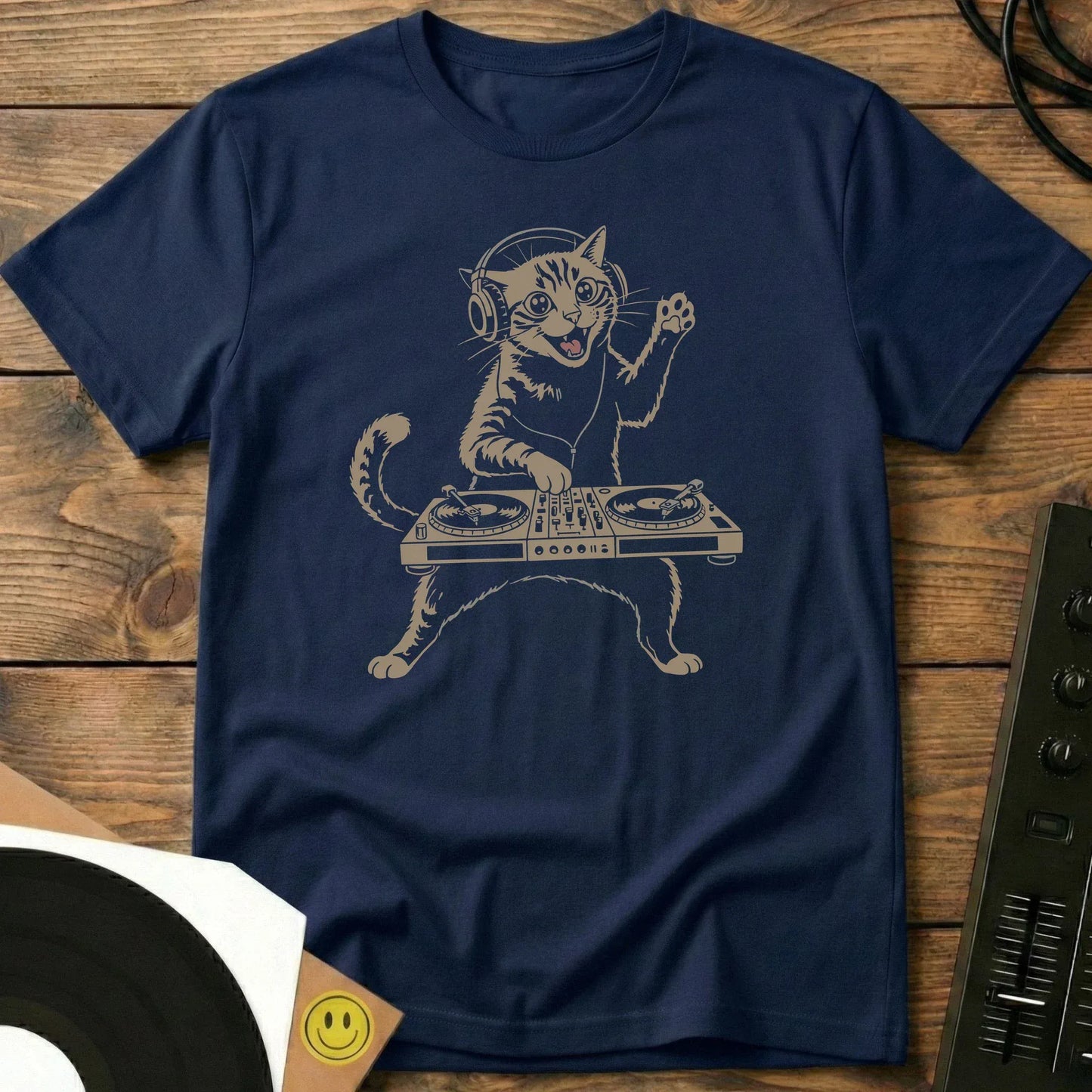 DJ Cat T-Shirt Navy / S DJ Cat T-Shirt