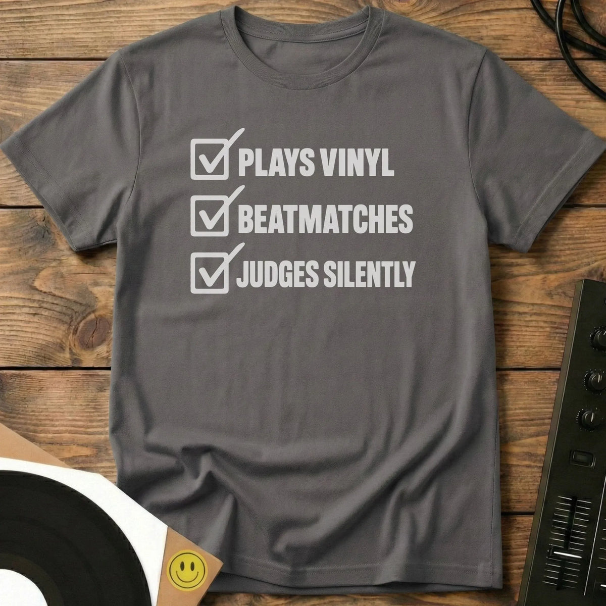 DJ Checklist T-Shirt Charcoal / S DJ Checklist T-Shirt