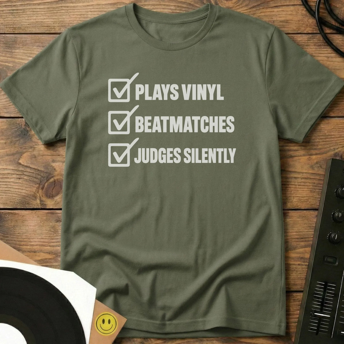 DJ Checklist T-Shirt Military Green / S DJ Checklist T-Shirt