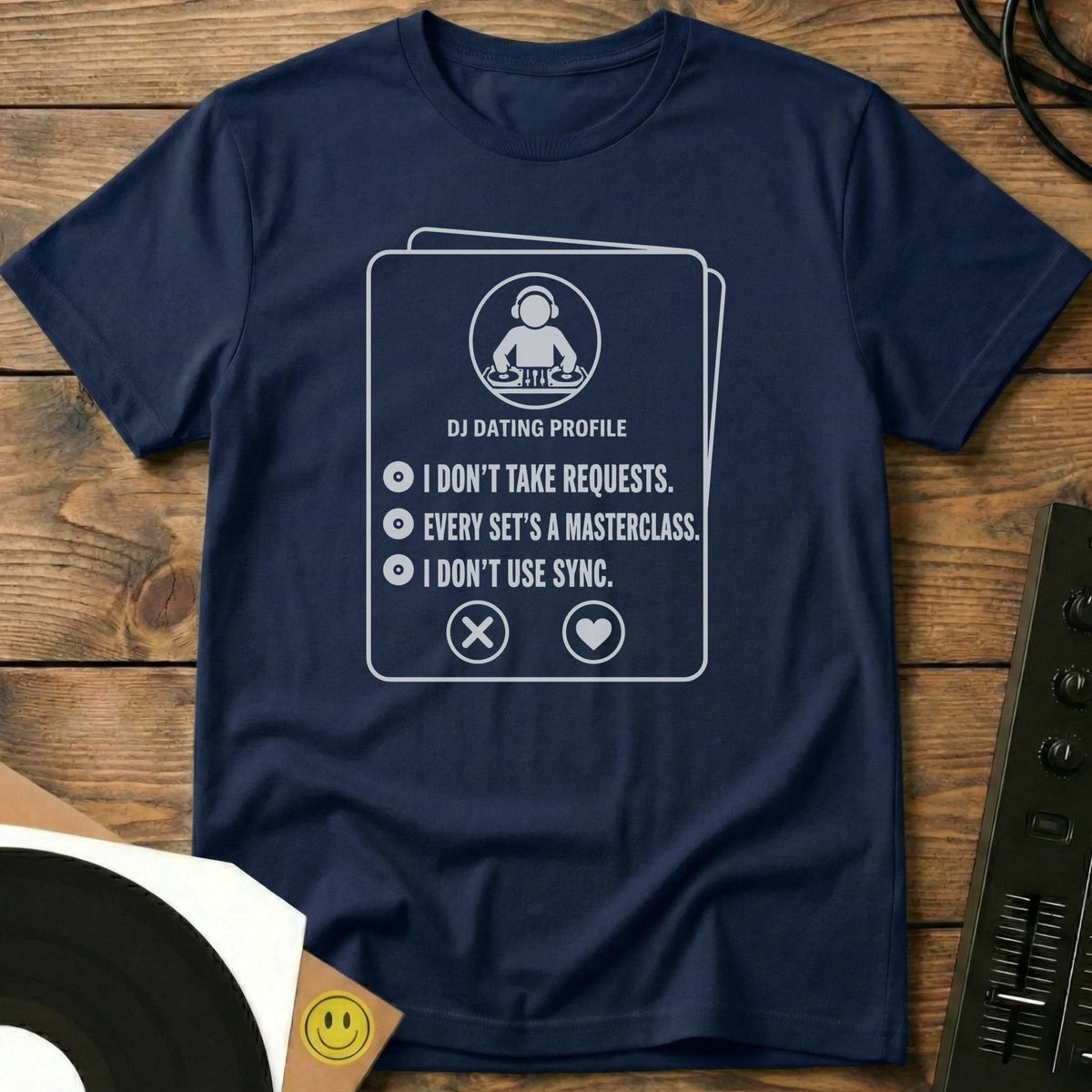DJ Dating Profile T-Shirt Navy / S DJ Dating Profile T-Shirt