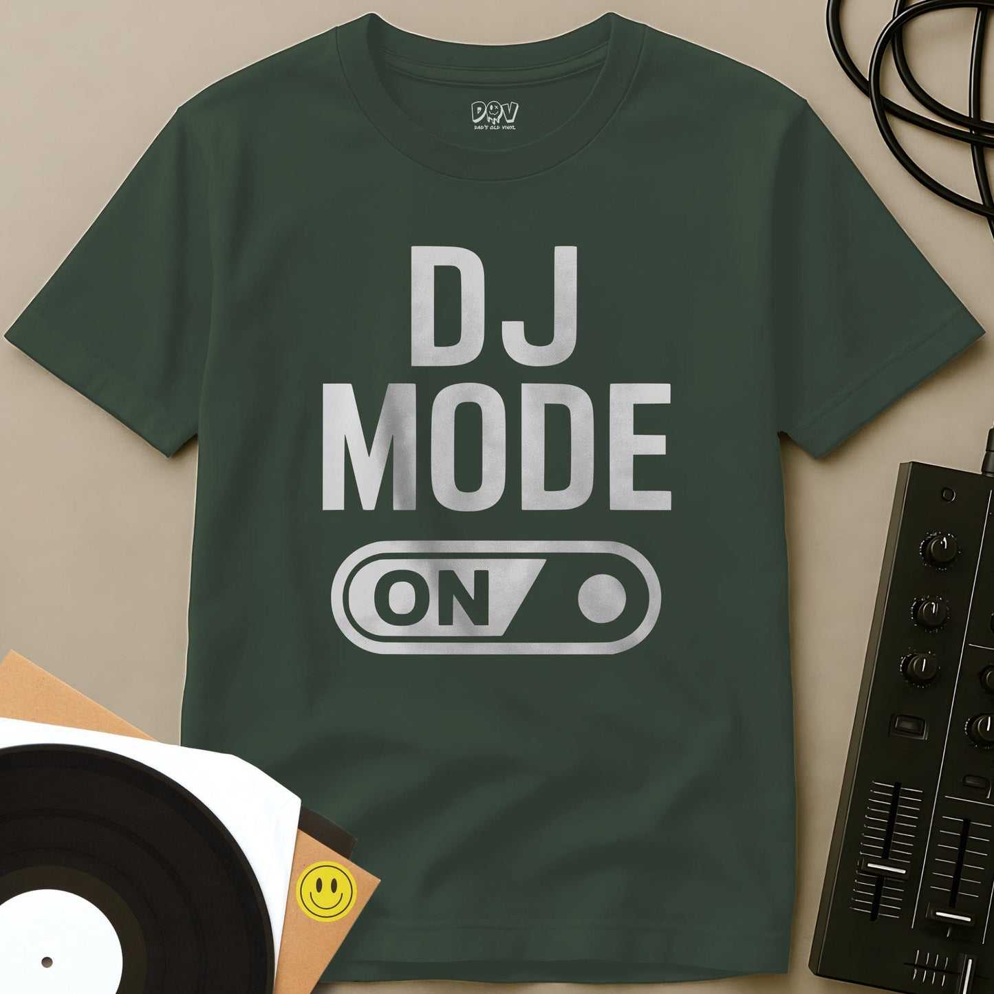 DJ Mode On T-Shirt Military Green / S DJ Mode On T-Shirt