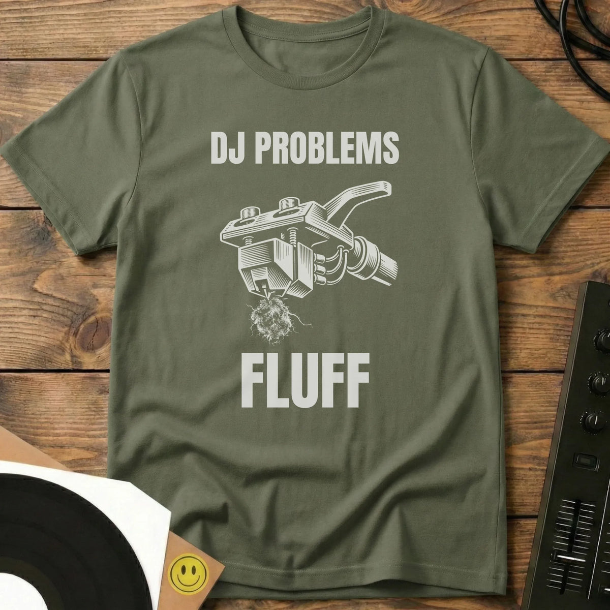 DJ Problems, Fluff t-shirt in Military Green