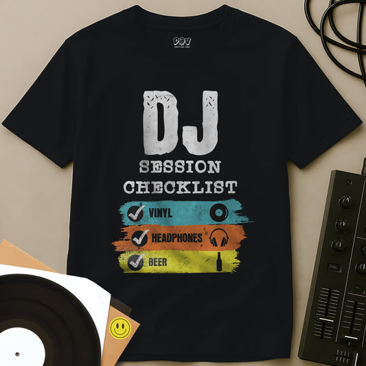 DJ Session Checklist T-Shirt Black / S DJ Session Checklist T-Shirt