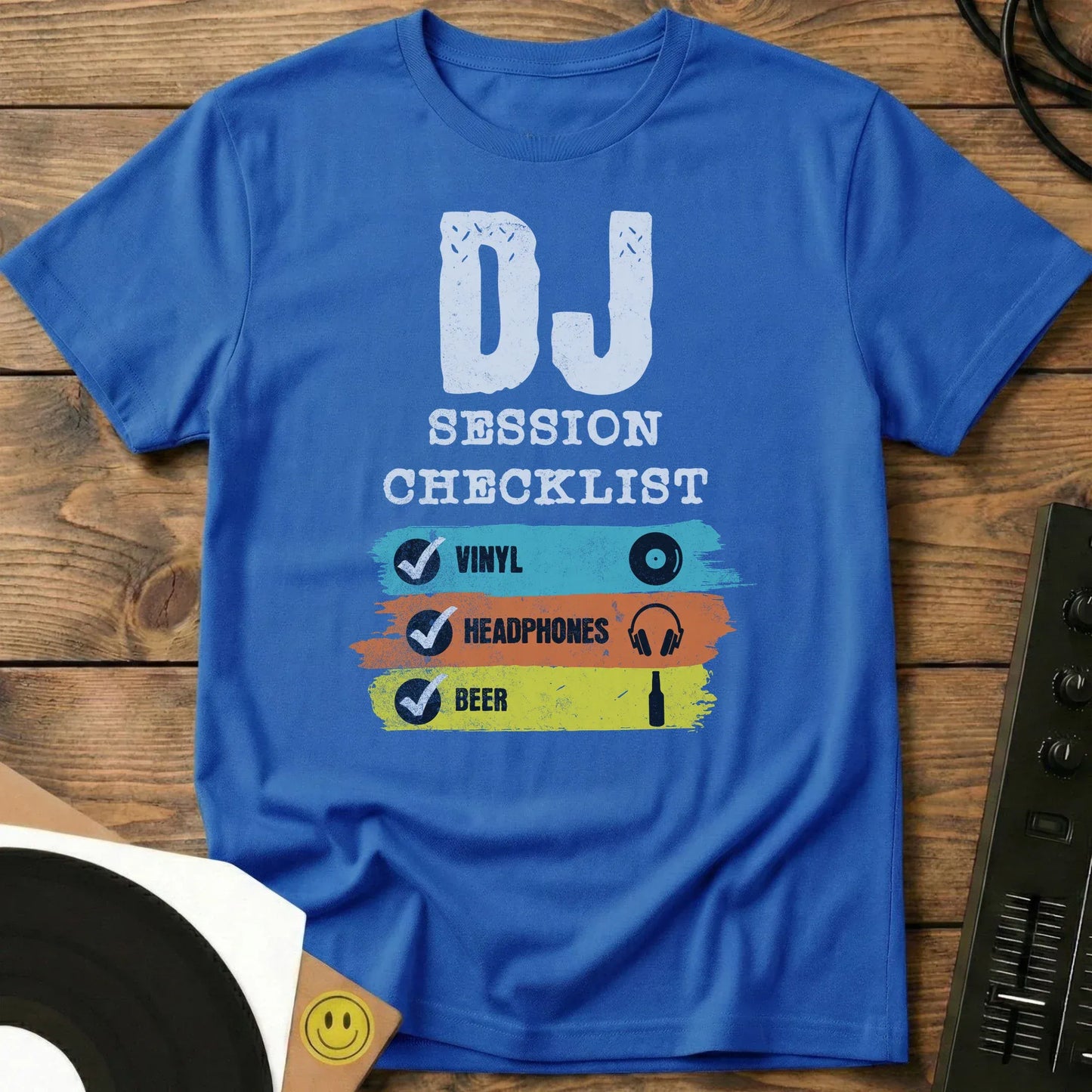 DJ Session Checklist T-Shirt Royal / S DJ Session Checklist T-Shirt
