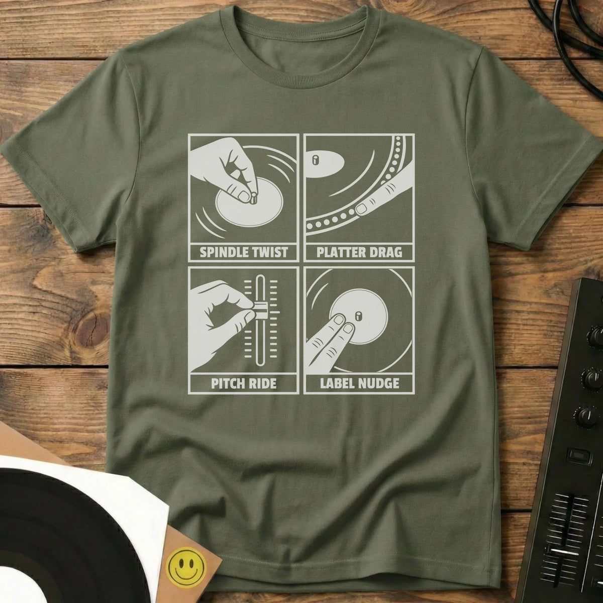 DJ Technique T-Shirt Military Green / S DJ Technique T-Shirt