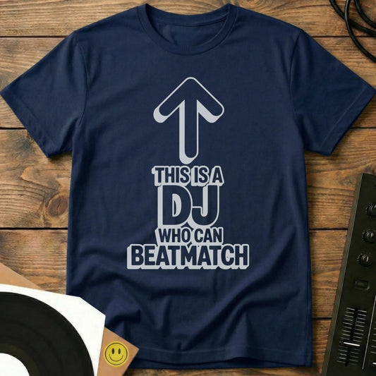 DJ Who Can Beatmatch T-Shirt Navy / S DJ Who Can Beatmatch T-Shirt