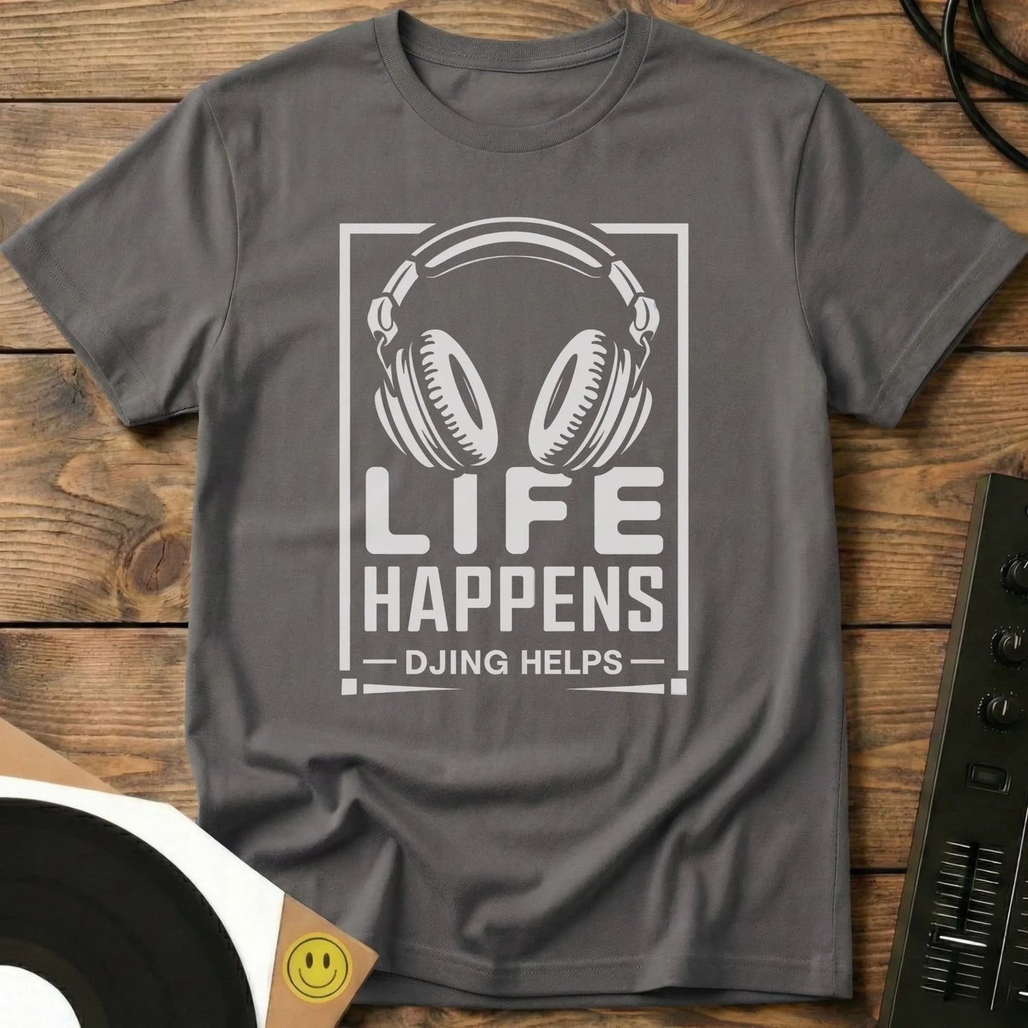 DJing Helps T-Shirt Charcoal / S DJing Helps T-Shirt