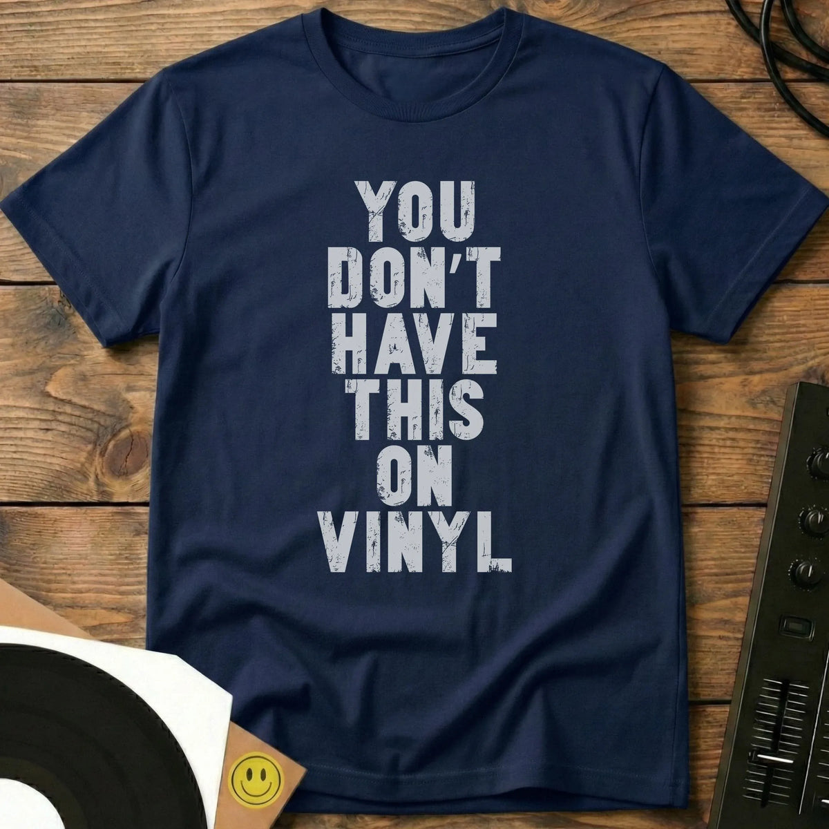 Don't Have This On Vinyl t-shirt in Navy