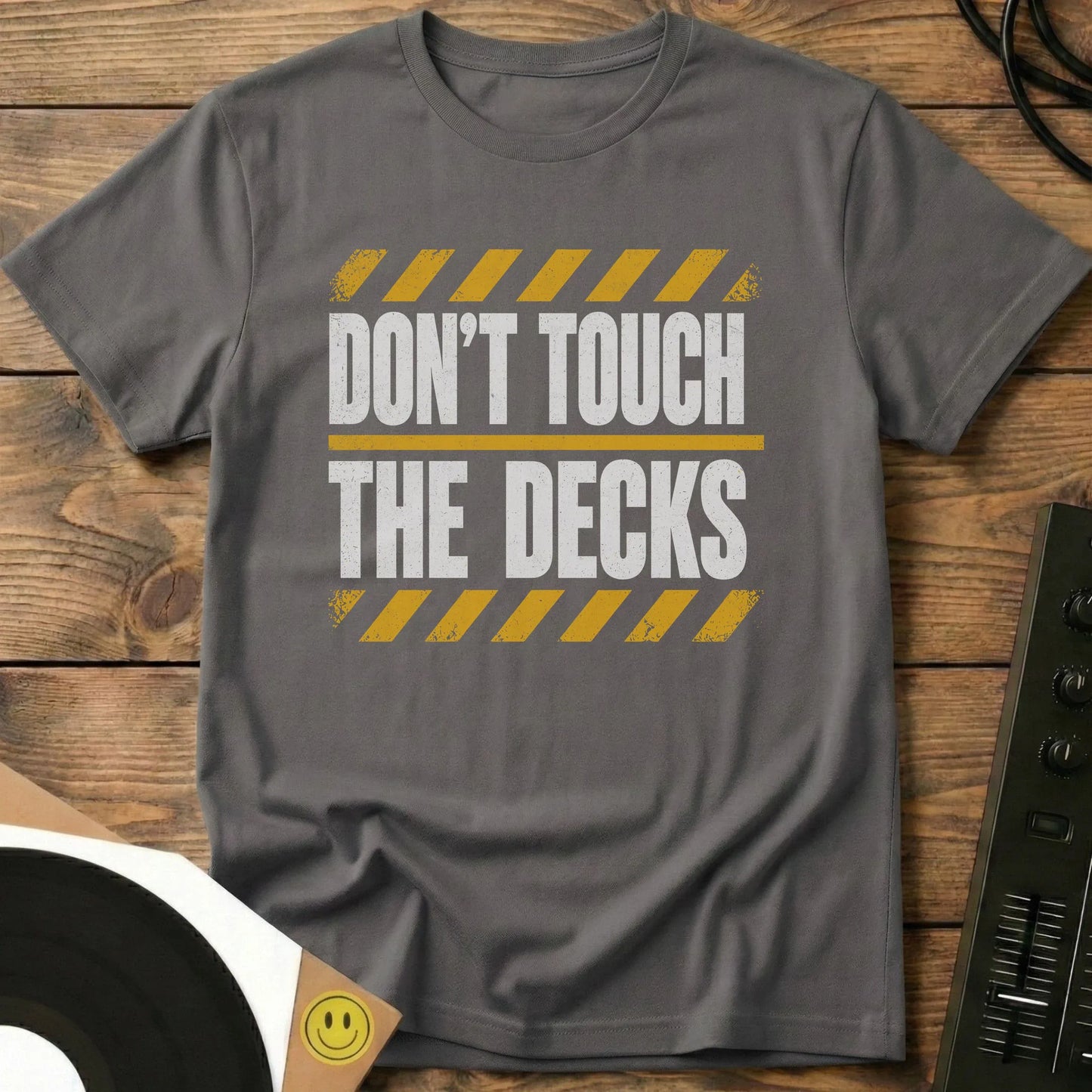 Don't Touch The Decks Warning T-Shirt Charcoal / S Don't Touch The Decks Warning T-Shirt