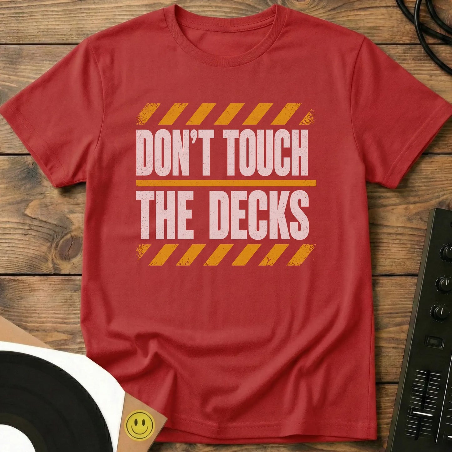 Don't Touch The Decks Warning T-Shirt Red / S Don't Touch The Decks Warning T-Shirt