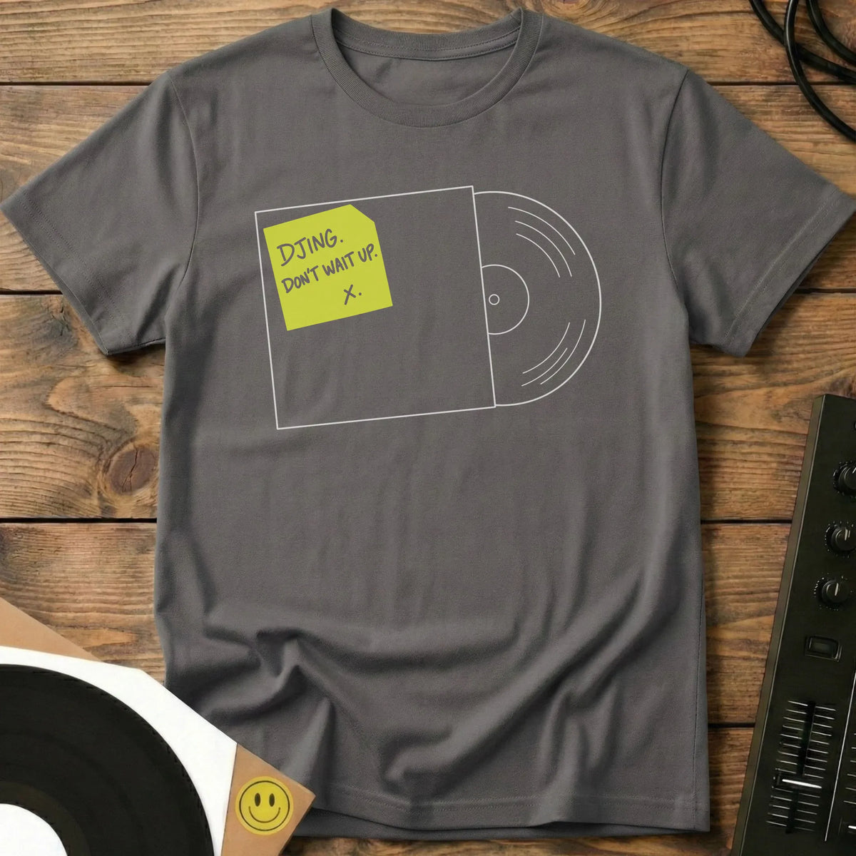 Don't Wait Up t-shirt in Charcoal