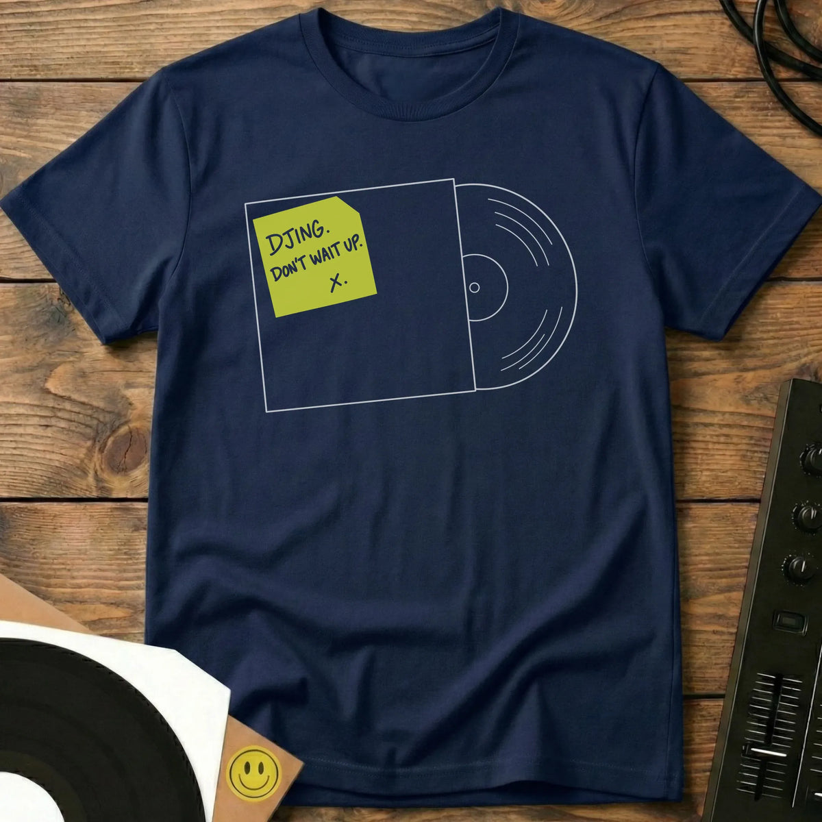 Don't Wait Up t-shirt in Navy