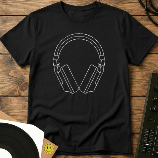 Dotted Headphones T-Shirt Black / S Dotted Headphones T-Shirt