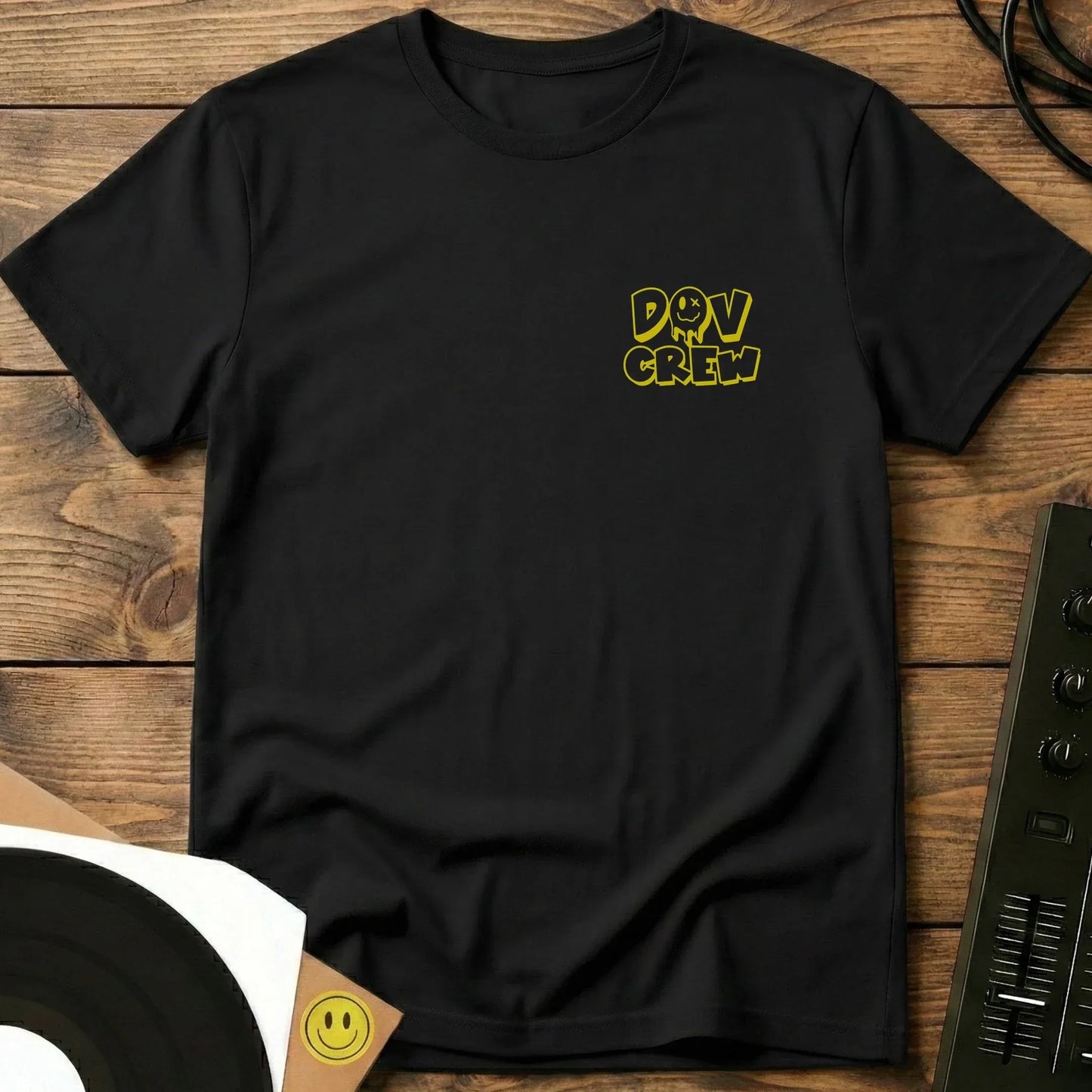 DOV Crew Yellow Outline Crest T-Shirt Black / S DOV Crew Yellow Outline Crest T-Shirt