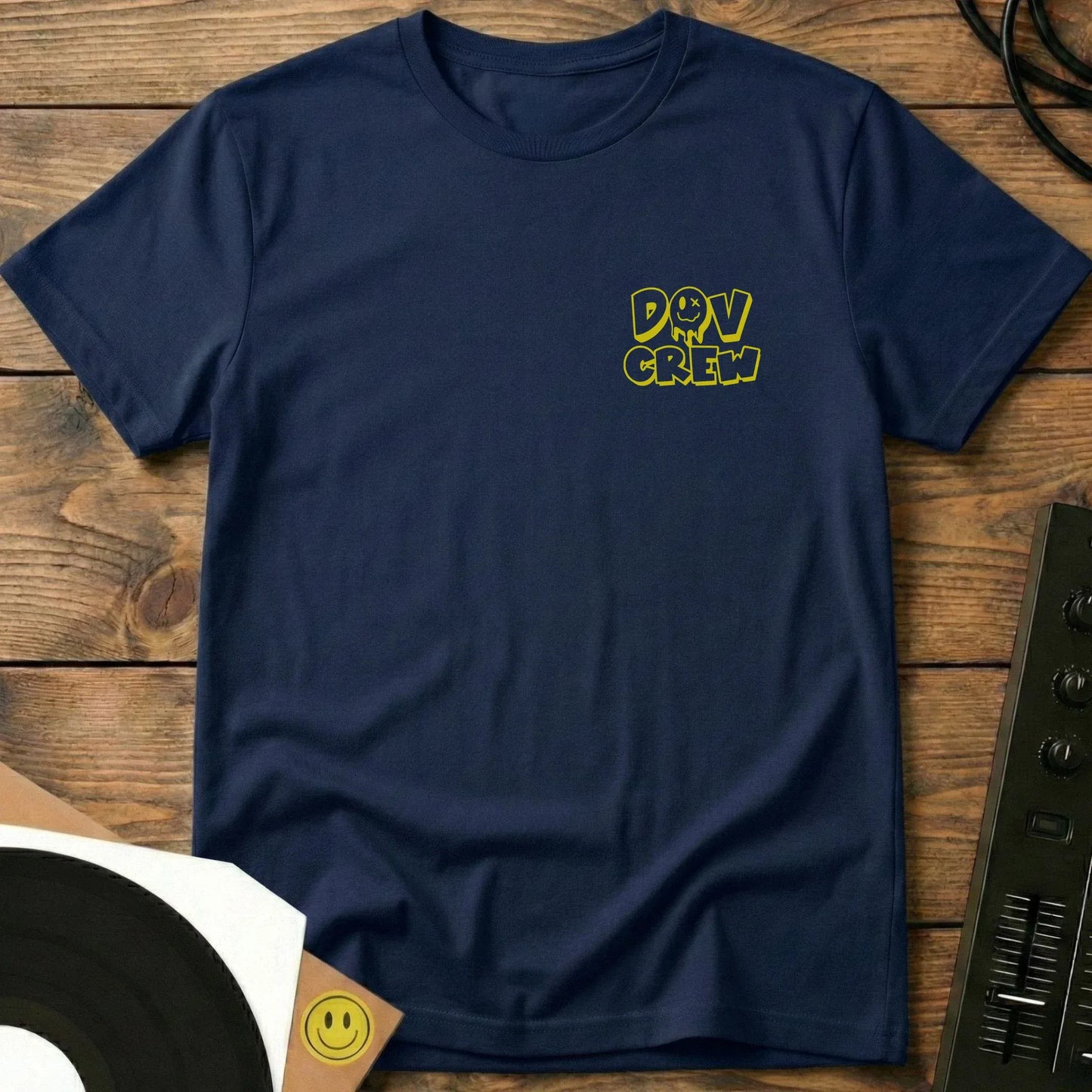 DOV Crew Yellow Outline Crest T-Shirt Navy / S DOV Crew Yellow Outline Crest T-Shirt