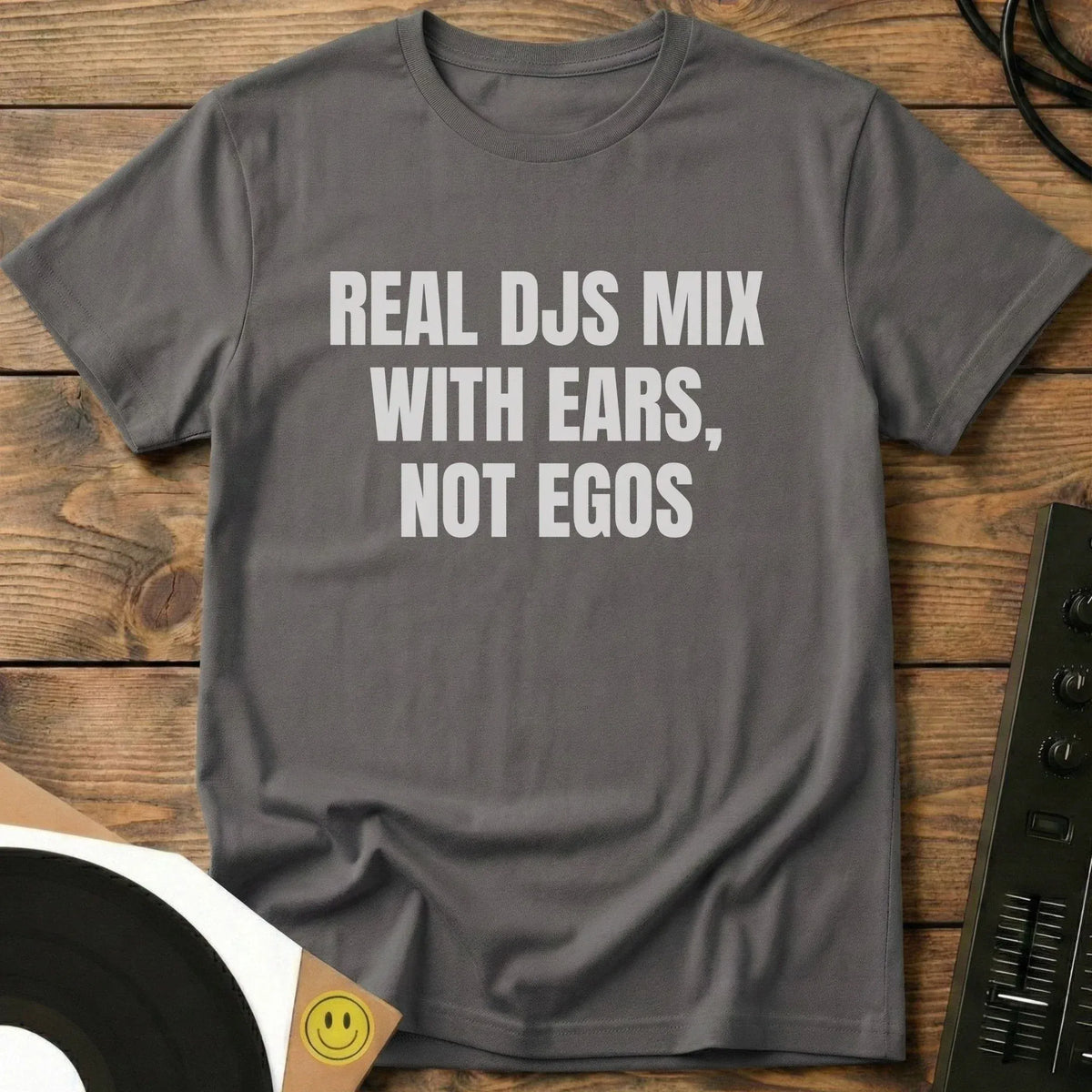 Ears, Not Ego T-Shirt Charcoal / S Ears, Not Ego T-Shirt
