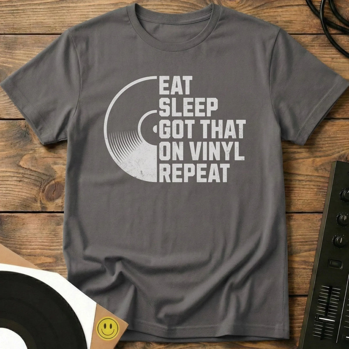 Eat, Sleep, Got That On Vinyl T-Shirt Charcoal / S Eat, Sleep, Got That On Vinyl T-Shirt