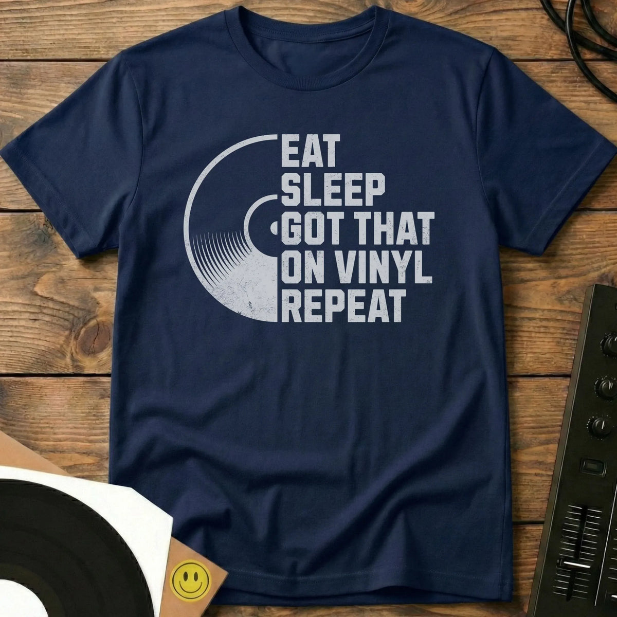 Eat, Sleep, Got That On Vinyl T-Shirt Navy / S Eat, Sleep, Got That On Vinyl T-Shirt