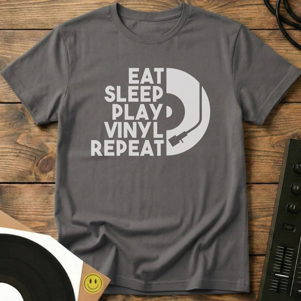 Eat, Sleep, Play Vinyl T-Shirt Charcoal / S Eat, Sleep, Play Vinyl T-Shirt