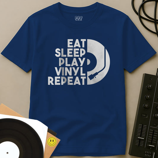 Eat, Sleep, Play Vinyl T-Shirt Royal / S Eat, Sleep, Play Vinyl T-Shirt