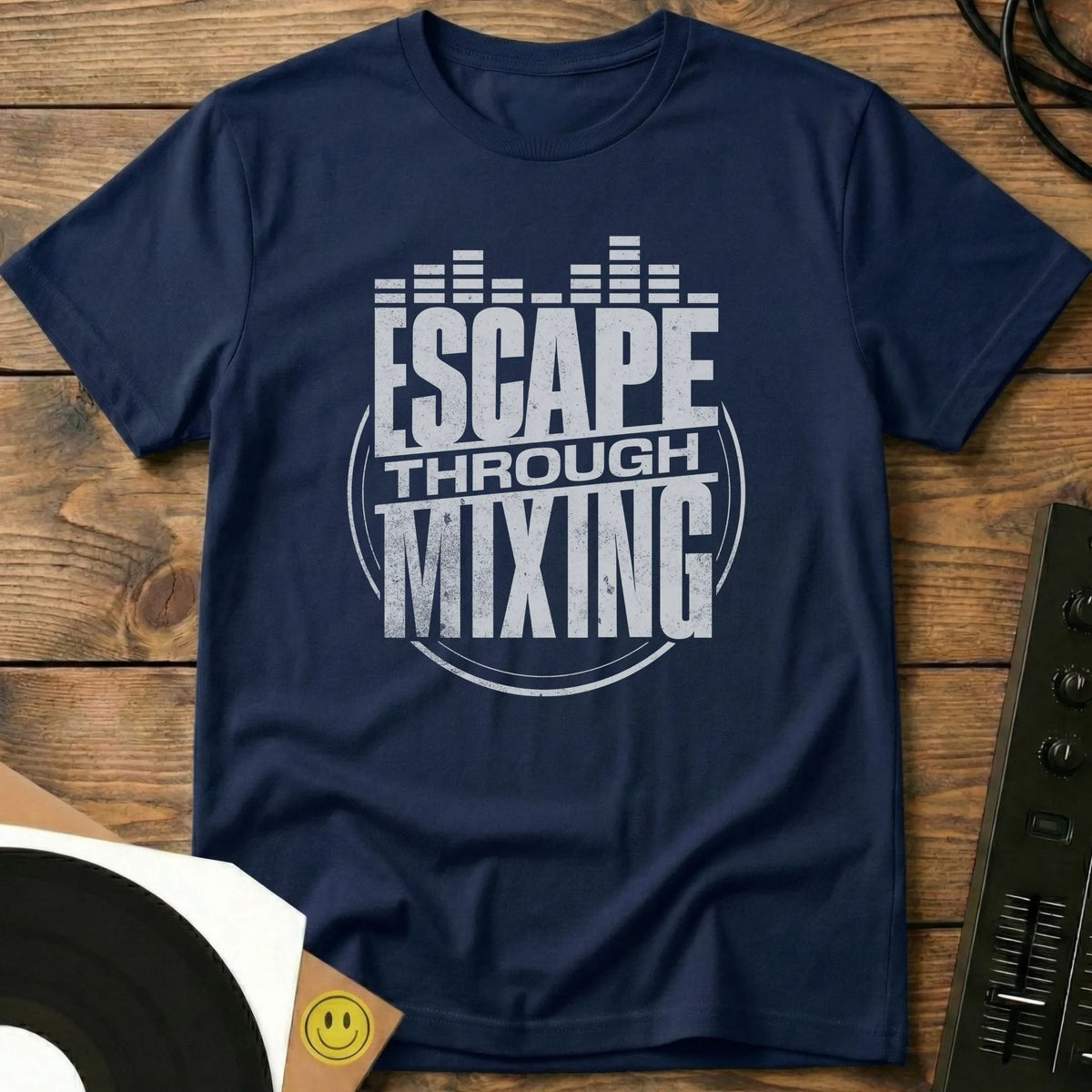Escape Through Mixing T-Shirt Navy / S Escape Through Mixing T-Shirt