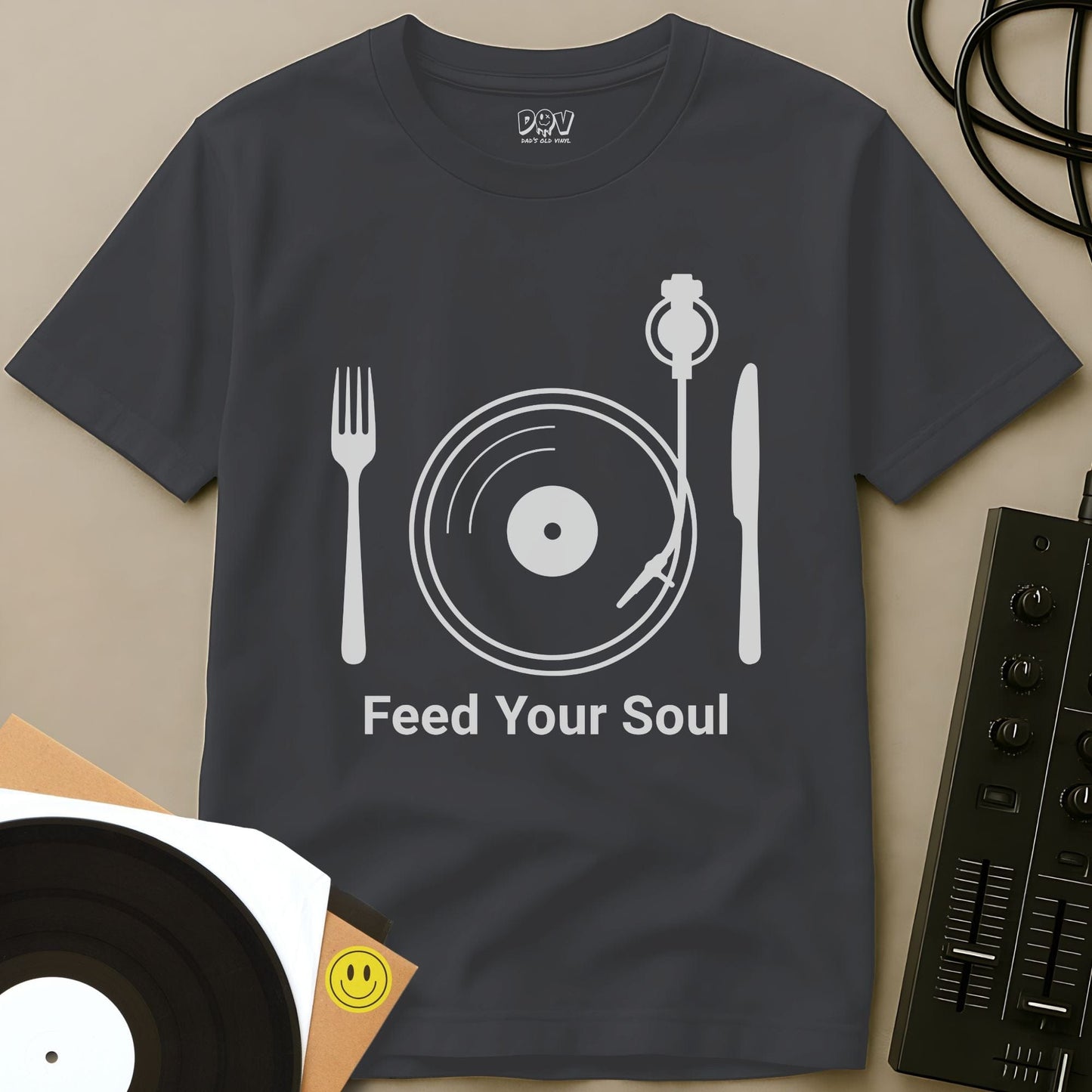 Feed Your Soul T-Shirt Charcoal / S Feed Your Soul T-Shirt
