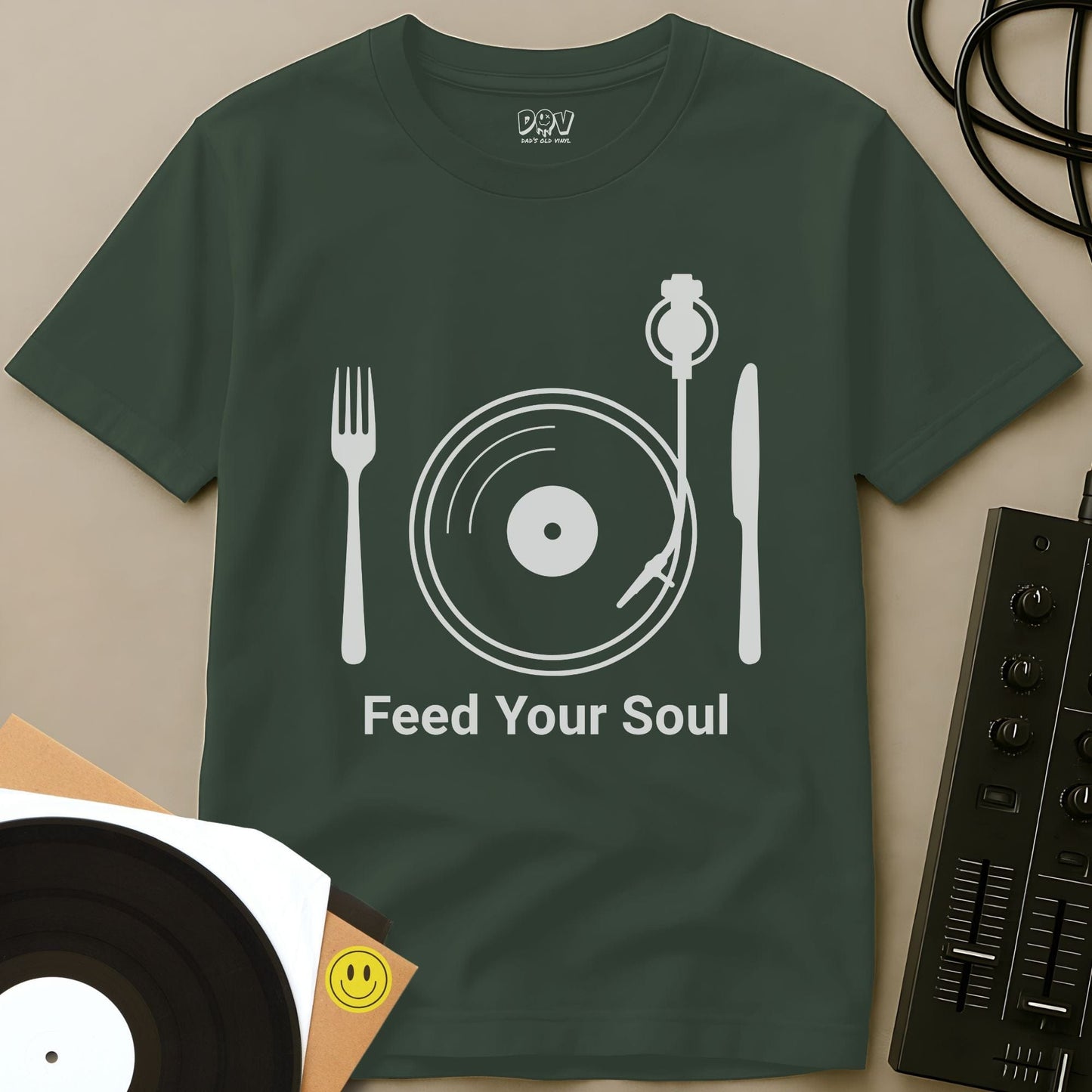 Feed Your Soul T-Shirt Military Green / S Feed Your Soul T-Shirt